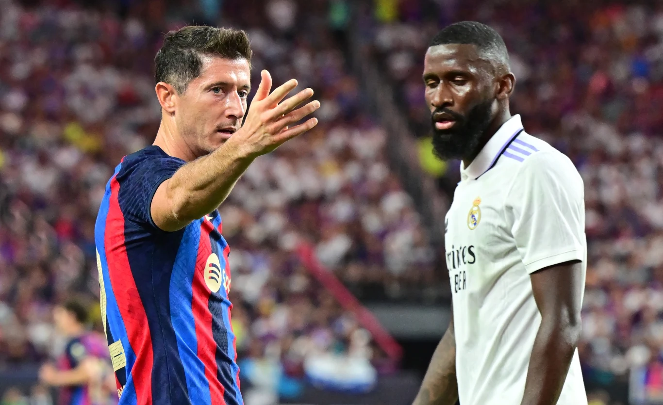 Robert Lewandowski i Antonio Ruediger 