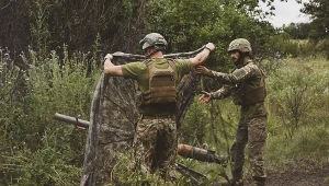 Ukraińscy żołnierze w pobliżu Awdijiwki