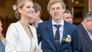Marta i Dawid Kubaccy w dniu swojego ślubu. To z pewnością jeden z momentów, do których lubi wracać pamięcią skoczek