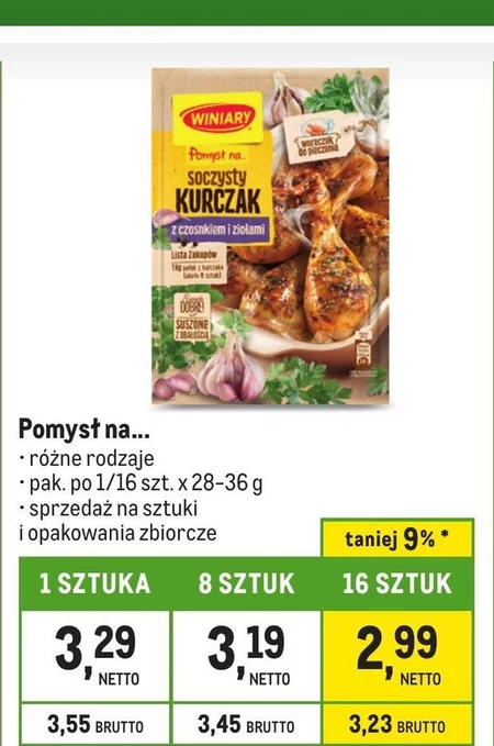 Winiary Pomysł na... Soczysty kurczak z rozmarynem i ziołami 35 g