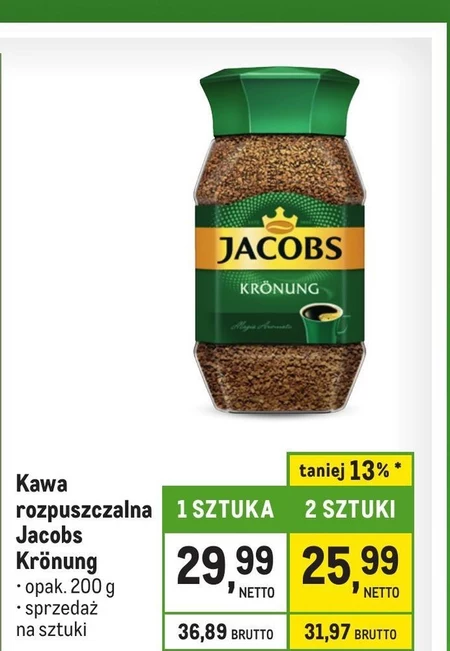 Jacobs Krönung Kawa rozpuszczalna 200 g