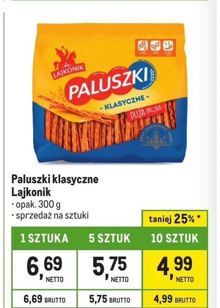 Lajkonik Paluszki klasyczne 300 g
