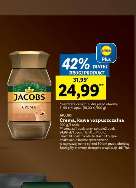 Jacobs Crema Kawa rozpuszczalna 200 g