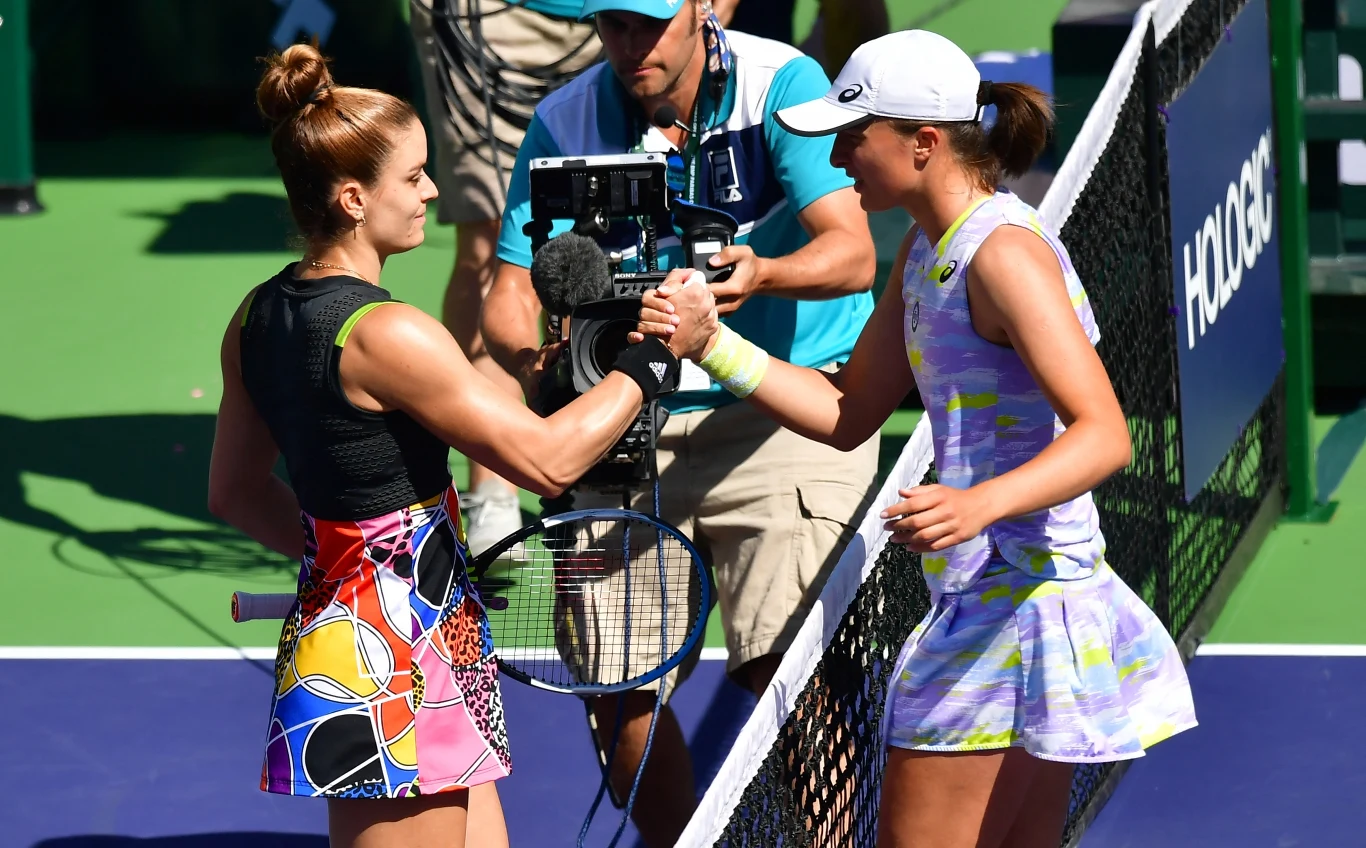 Maria Sakkari i Iga Świątek