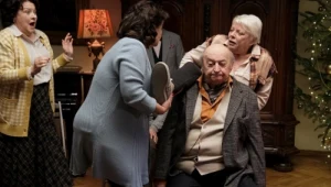 Bohdan Łazuka i Dorota Stalińska w filmie "Uwierz w Mikołaja"