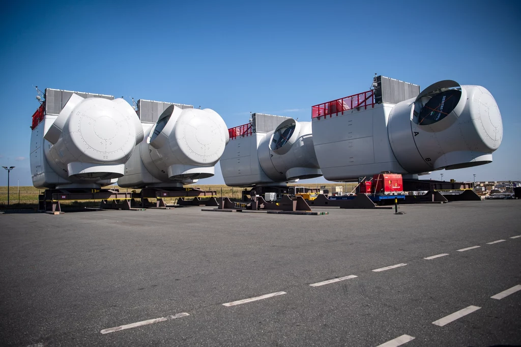Elementy turbin wiatrowych wytwarzanych przez Siemens Gamesa