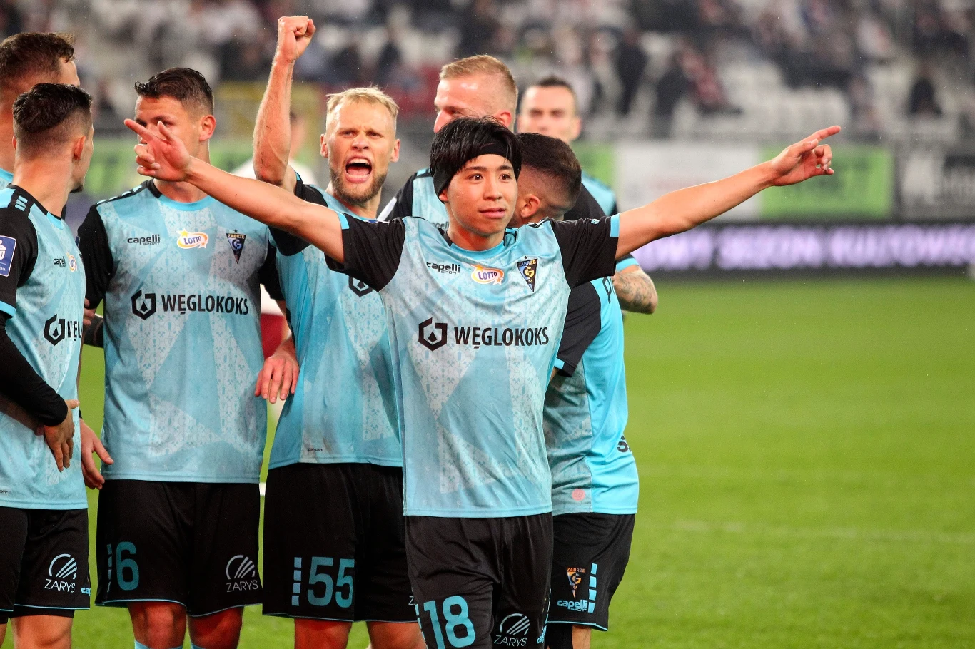Daisuke Yokota (na pierwszym planie) ponownie okazał się pierwszoplanową postacią Górnika Zabrze 