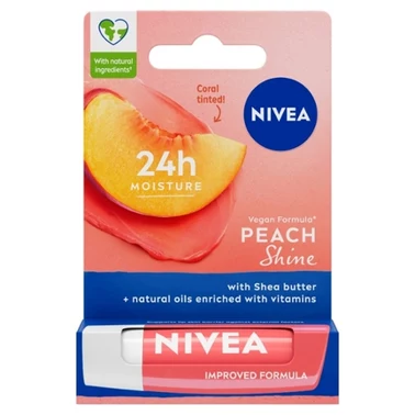 Nivea Peach Shine Pielęgnująca pomadka do ust 5,5 ml - 0
