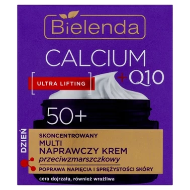 Bielenda Calcium +Q10 50+ Multi naprawczy krem przeciwzmarszczkowy dzień 50 ml - 0