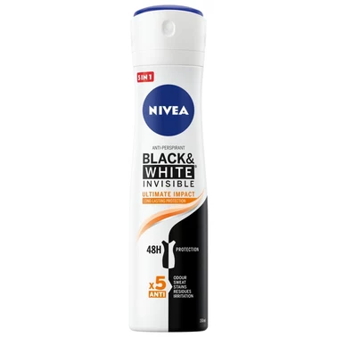 Nivea Black&White Invisible Ultimate Impact Antyperspirant Spray 150ml - 0