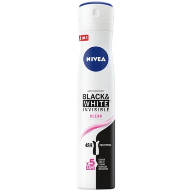 Nivea Black & White Invisible Clear Antyperspirant dla kobiet w spray'u 200 ml - 0