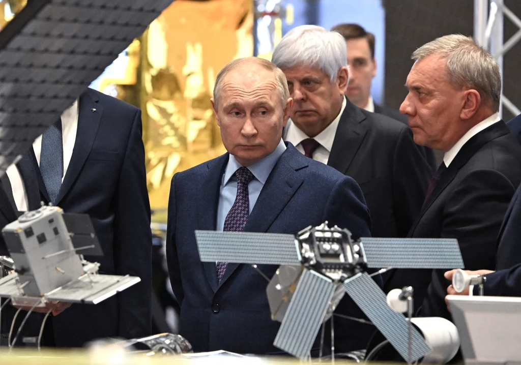 Władimir Putin odwiedza korporację Energia w Korolowie pod Moskwą