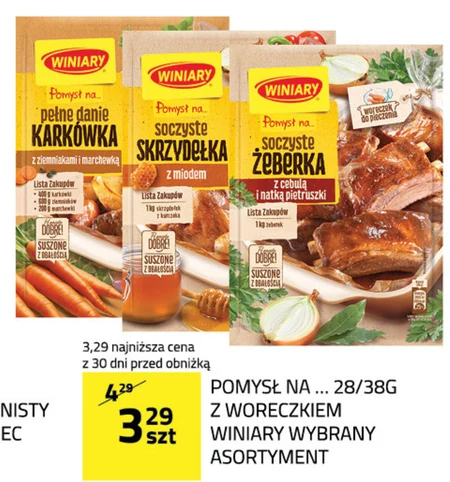 Winiary Pomysł na... Soczyste żeberka z cebulą i natką pietruszki 28 g