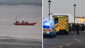 Mężczyzna wskoczył do wody uratować kobietę z psem