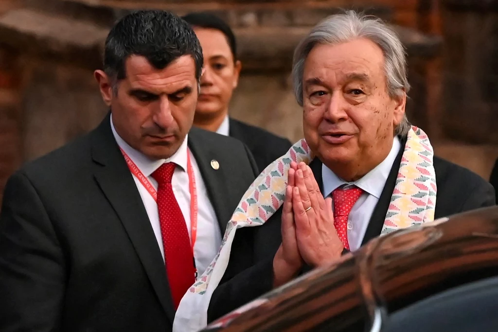 Sekretarz Generalny ONZ Antonio Guterres podczas czterodniowej wizyty w Nepalu