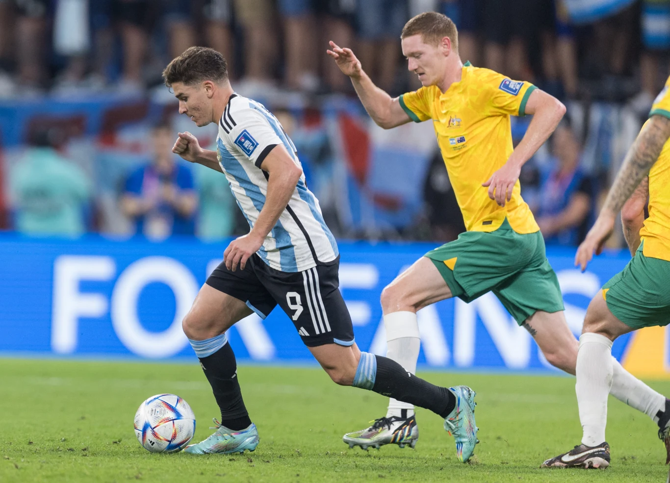 Australia w meczu z Argentyną na mundialu 2022