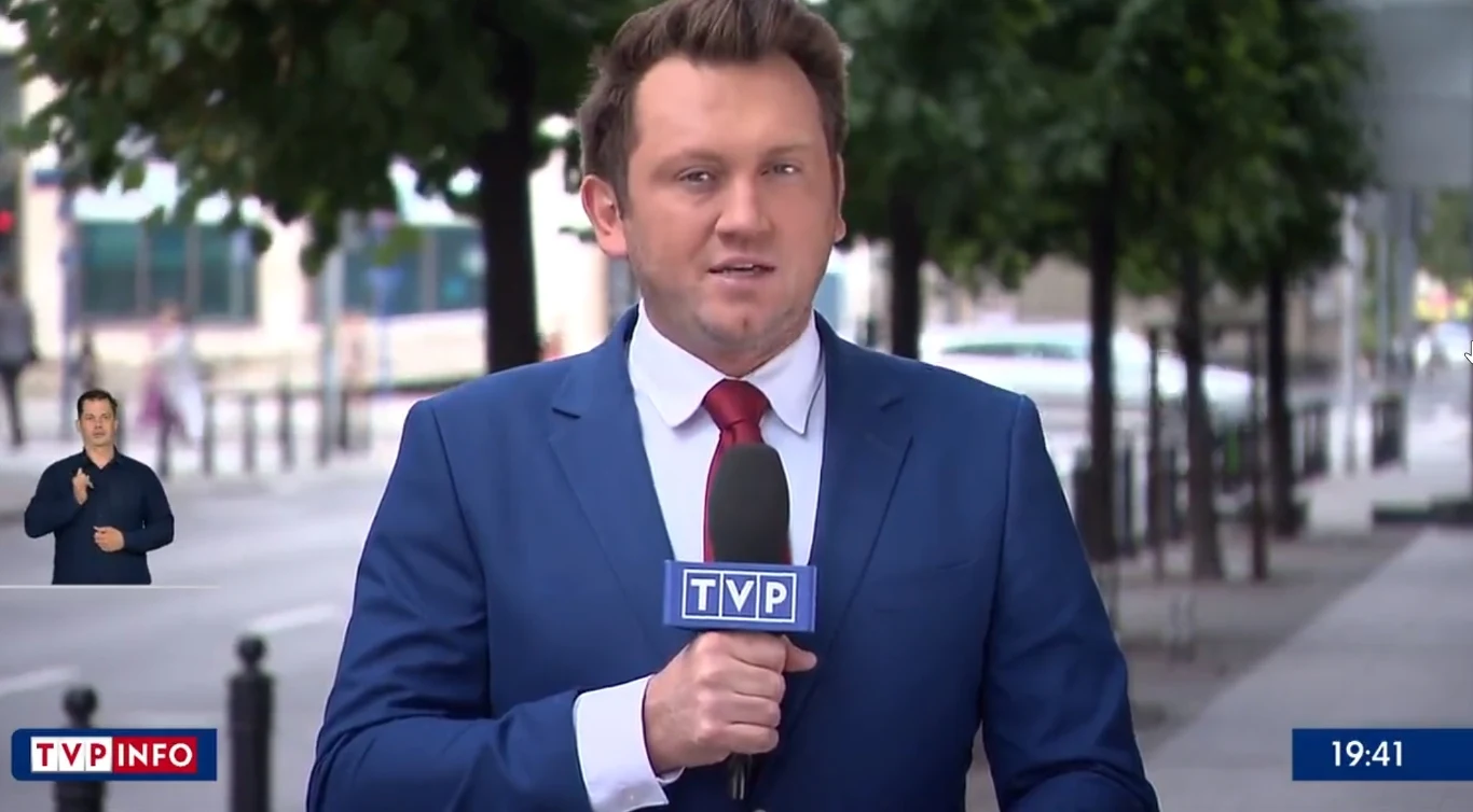 Adam Giza w "Wiadomościach" /https://twitter.com/adam_giza Adam Giza w "Wiadomościach" /https://twitter.com/adam_giza