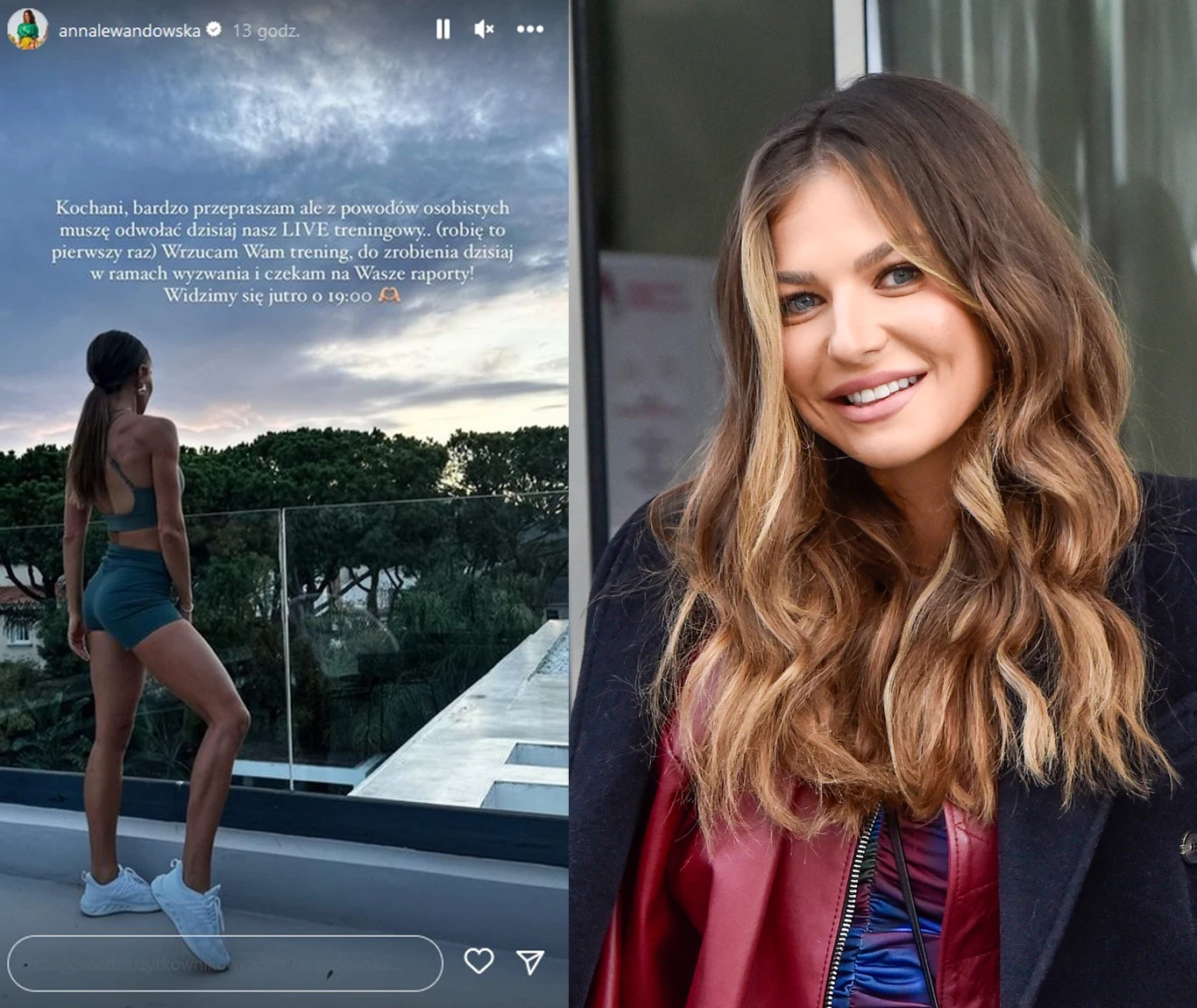 Anna Lewandowska odwołała trening