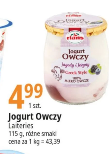 Rians Jogurt owczy jagody i jeżyny 115 g