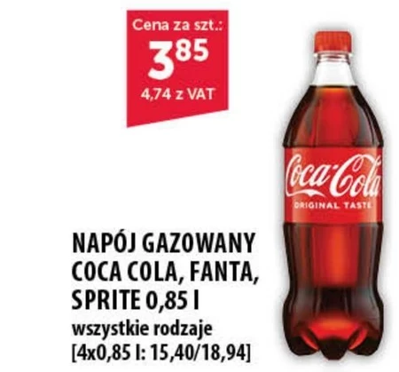 Coca-Cola Napój gazowany 850 ml