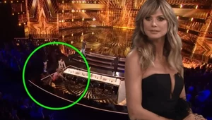 Nagranie z upadkiem Heidi Klum w "Mam talent" pokazano w telewizji