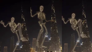 Dubaj świętuje Halloween. Niesamowita figura z dronów