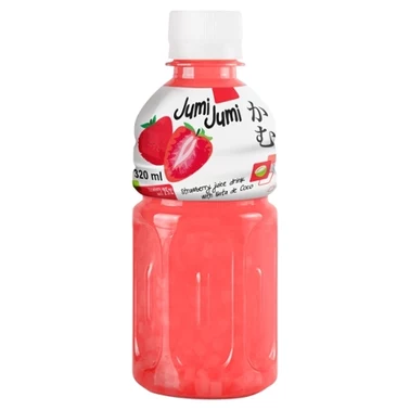 JumiJumi Napój truskawkowy z kawałkami galaretki kokosowej nata de coco 320 ml - 0