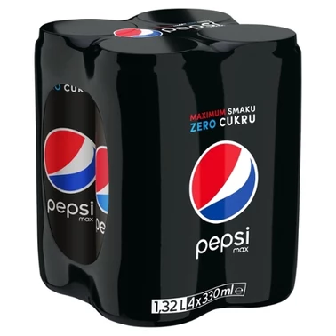 Pepsi-Cola Zero cukru Napój gazowany 1,32 l (4 x 330 ml) - 1