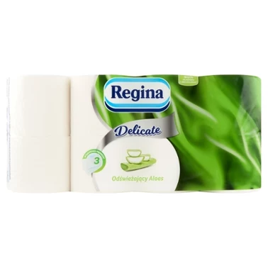 Regina Delicate Papier toaletowy odświeżający aloes 8 rolek - 1