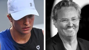 Iga Świątek i Matthew Perry
