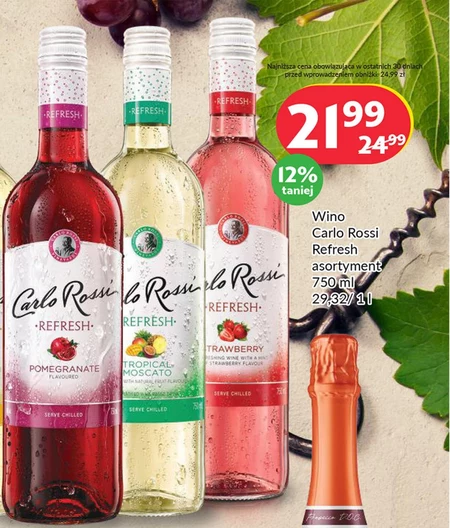 Carlo Rossi Refresh Peach Aromatyzowany napój na bazie wina 750 ml