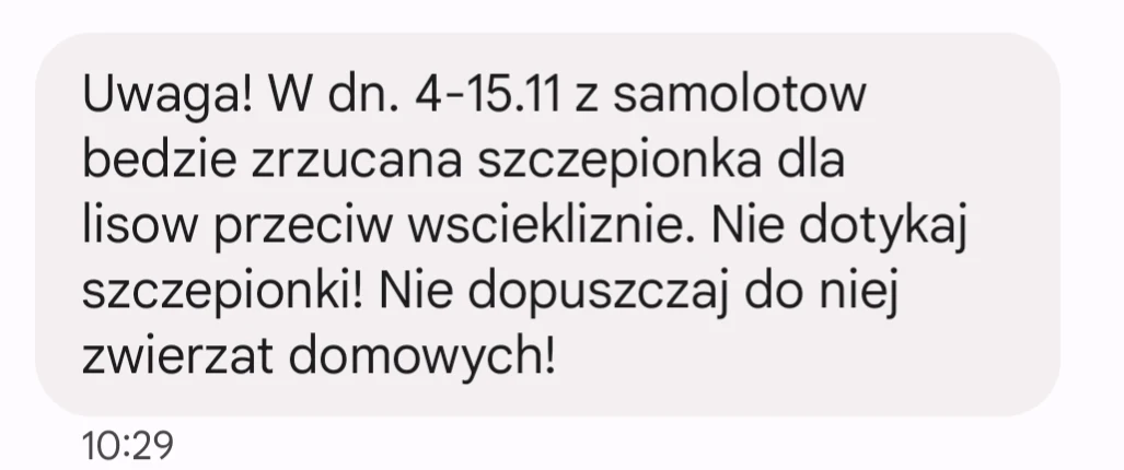 Mieszkańcy woj. mazowieckiego otrzymują alert RCB o treści jak powyżej Mieszkańcy woj. mazowieckiego otrzymują alert RCB o treści jak powyżej