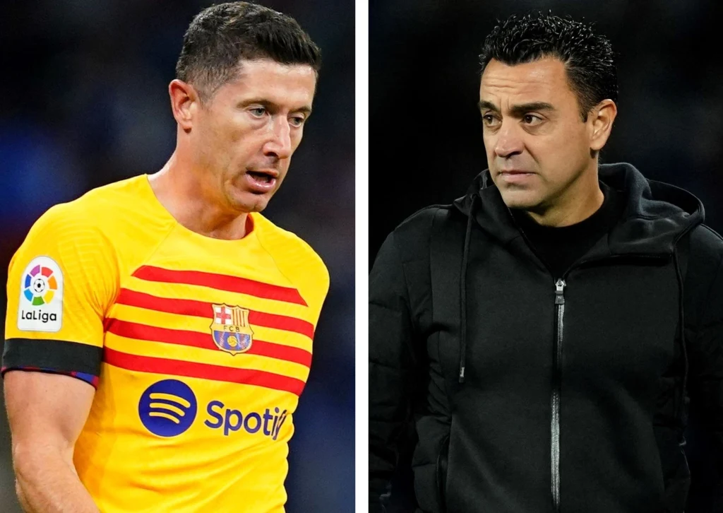 Robert Lewandowski i Xavi Hernandez