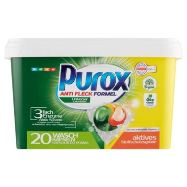 Purox Duo Caps Universal Kapsułki do prania 360 g (20 prań) - 1