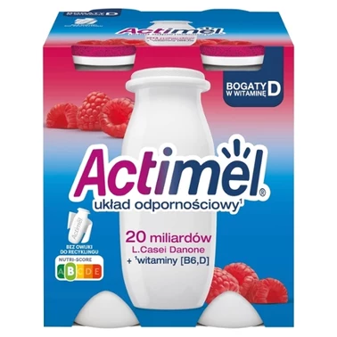 Actimel Napój jogurtowy o smaku malinowym 400 g (4 x 100 g) - 1