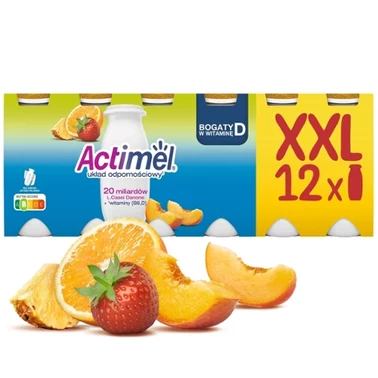 Actimel Napój jogurtowy o smaku wieloowocowym 1,2 kg (12 x 100 g) - 1