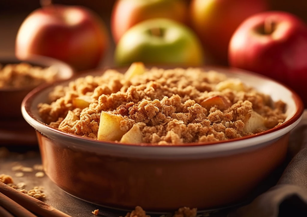 Jak przygotować smakowite jabłka pod owsianą kruszonką?