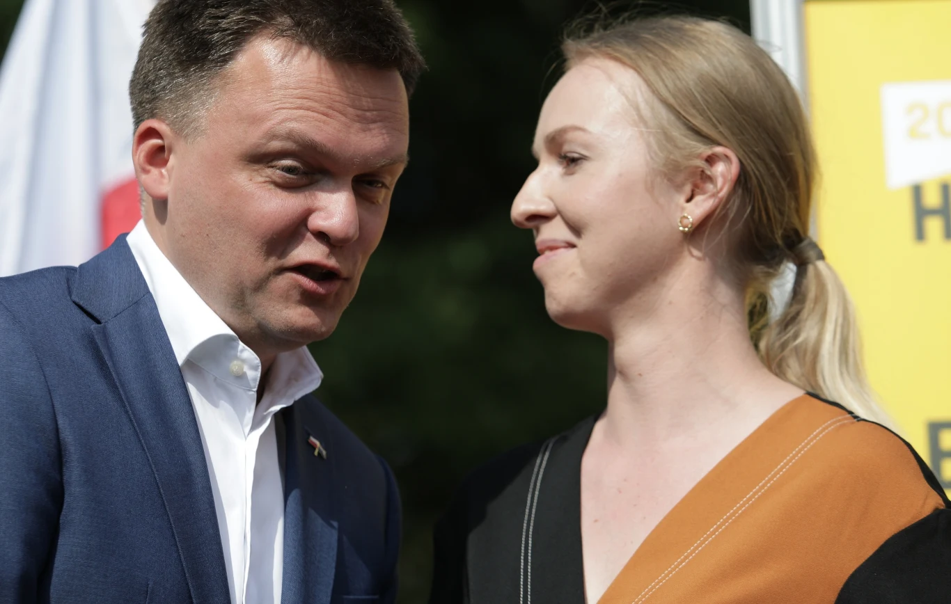 Szymon Hołownia z żoną Szymon Hołownia z żoną