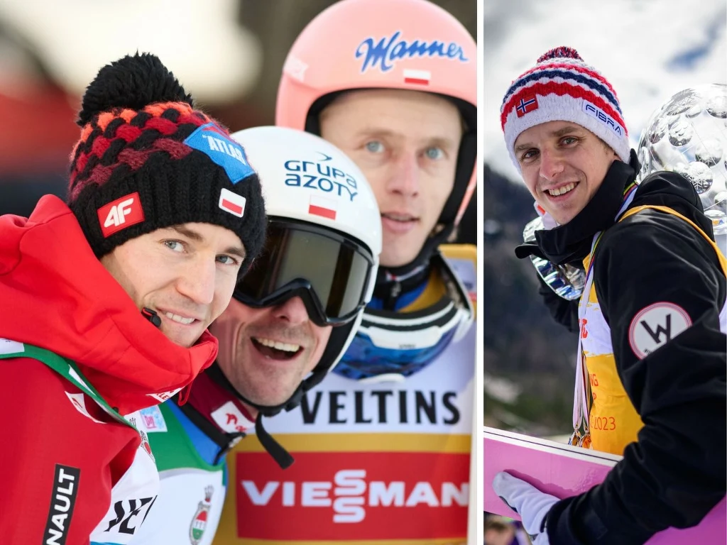 Kiedy zaczyna się sezon narciarski 2023/24? Sprawdzamy terminarz Pucharu Świata. Na zdjęciu od lewej Kamil Stoch, Piotr Żyła, Dawid Kubacki i Halvor Egner Granerud. Gdzie oglądać skoki?