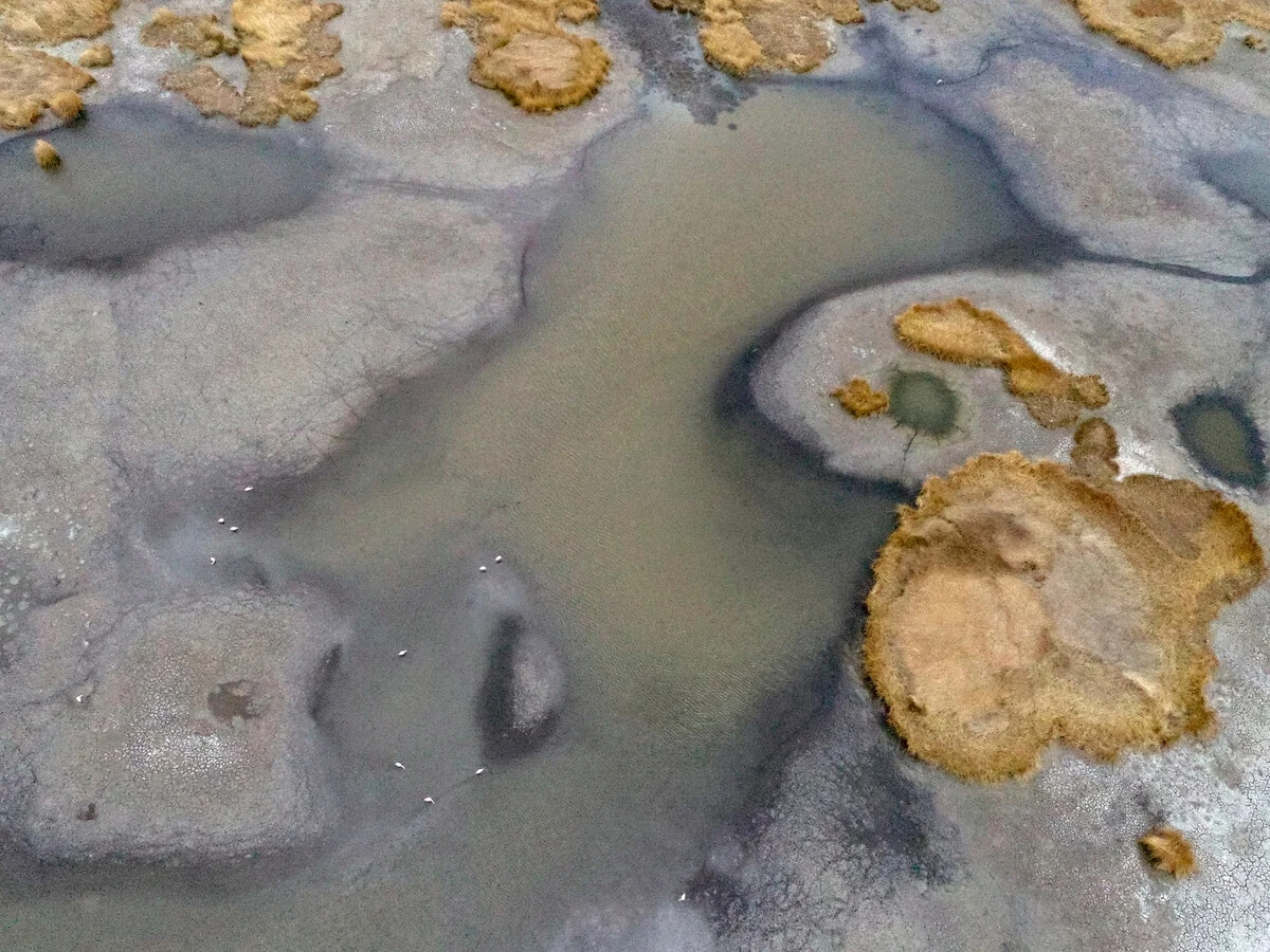 Widok na jezioro Titicaca z lotu ptaka Widok na jezioro Titicaca z lotu ptaka