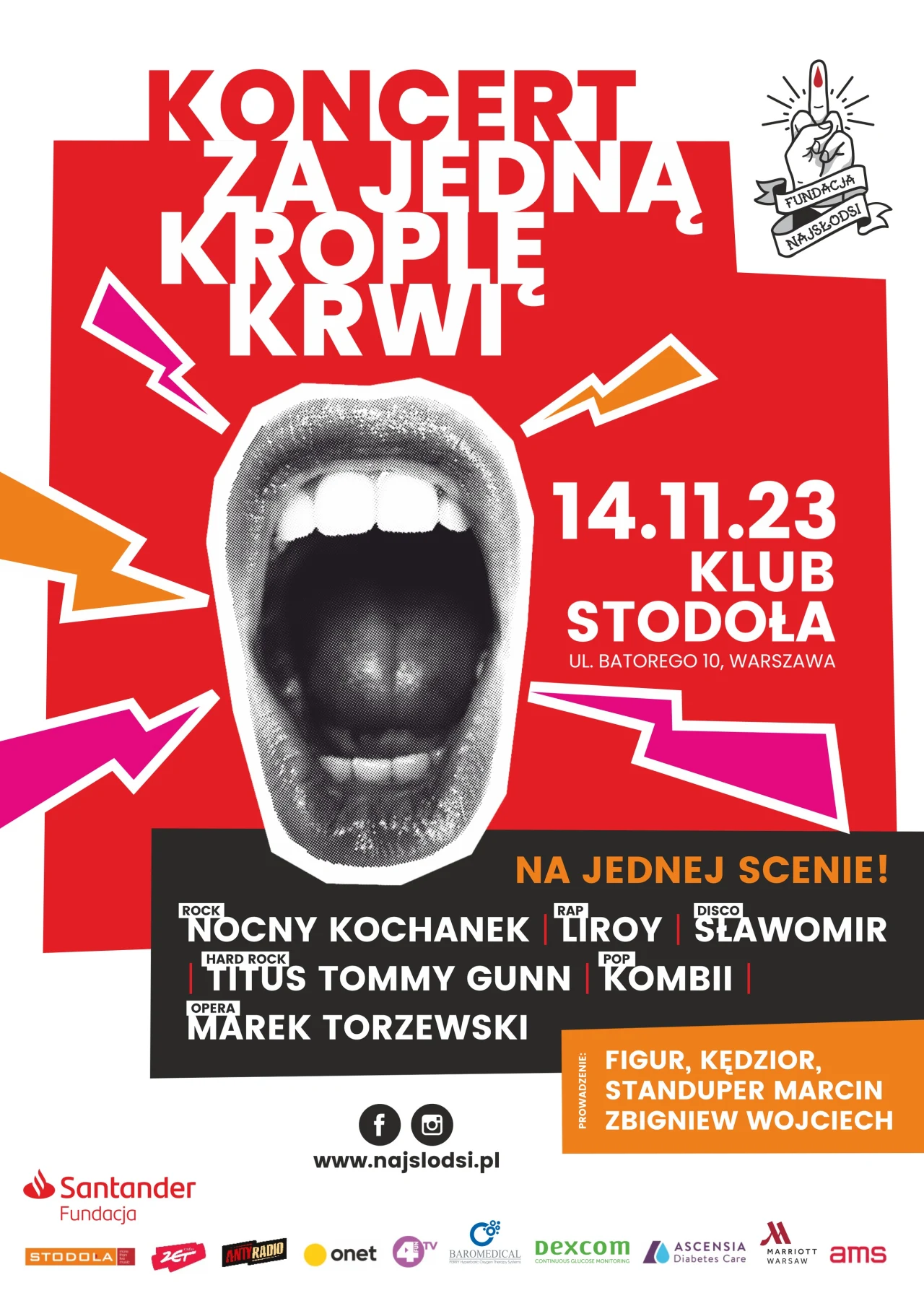 Koncert za jedną kroplę krwi odbędzie się 14 listopada w Światowy Dzień Cukrzycy Koncert za jedną kroplę krwi odbędzie się 14 listopada w Światowy Dzień Cukrzycy