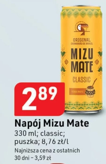Mizu Mate Classic Napój lekko gazowany z ekstraktem yerba mate 330 ml