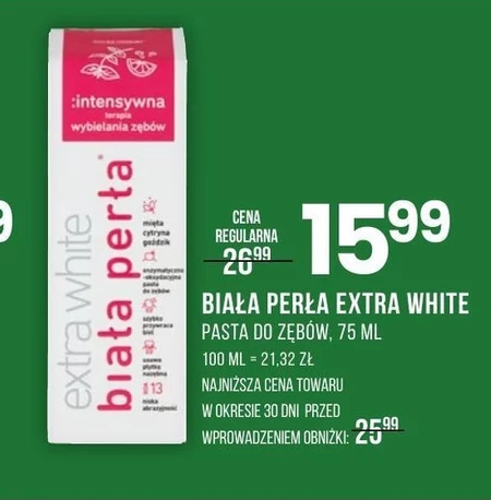 Biała Perła Pasta do wybielania zębów intensywna terapia 75 ml