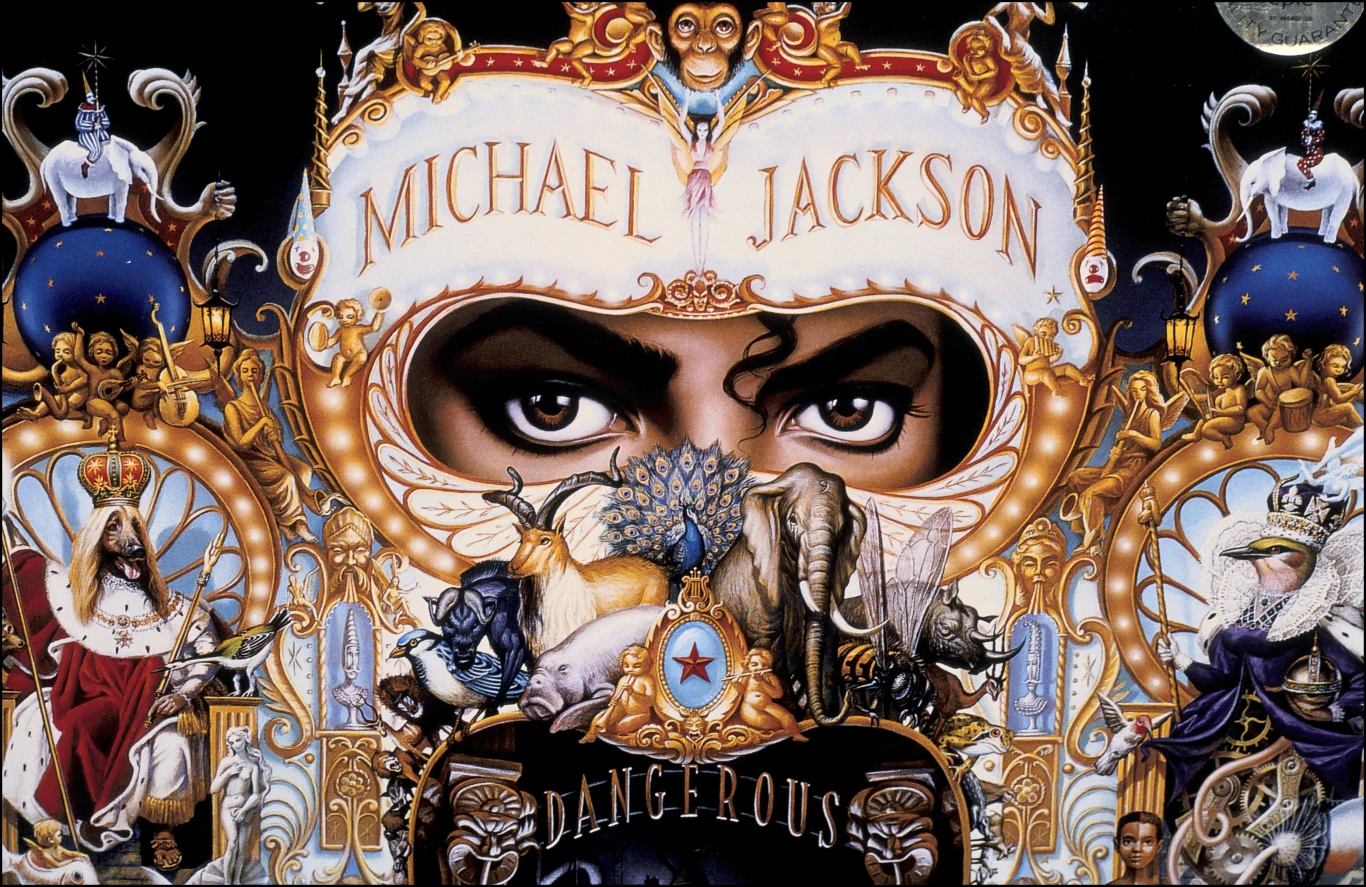Fragment okładki płyty "Dangerous" Michaela Jacksona