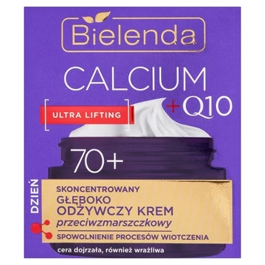 Bielenda Calcium +Q10 70+ Głęboko odżywczy krem przeciwzmarszczkowy dzień 50 ml - 0