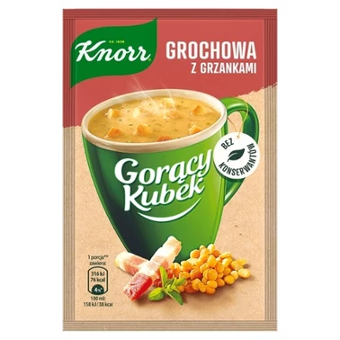 Knorr Gorący Kubek Grochowa z grzankami 21 g - 0