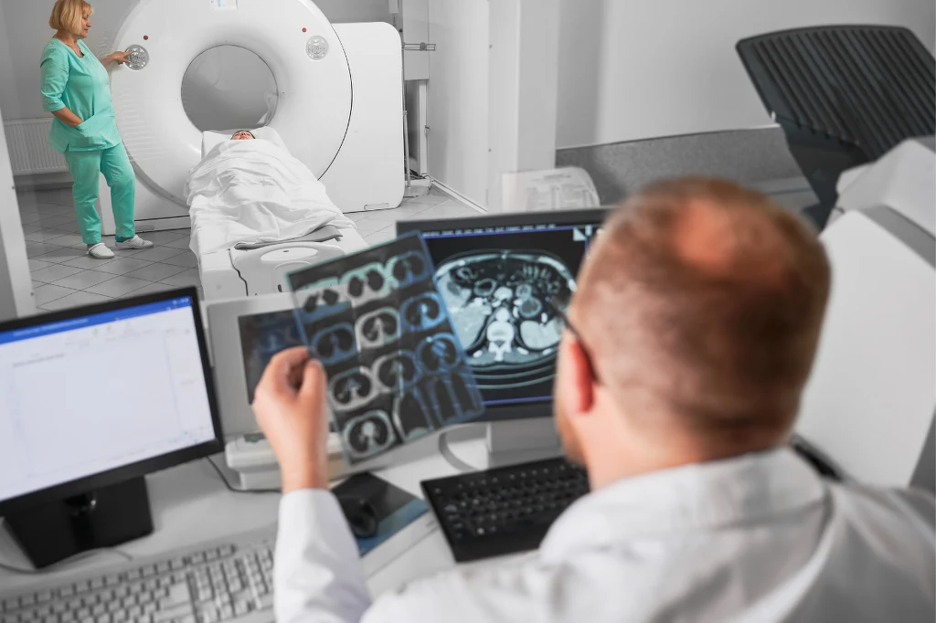 Wynik tomografii komputerowej płuc może wskazywać na zmiany w strukturze płuc 