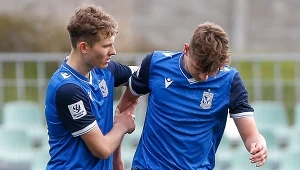 Filip Wolski (z lewej) i Oskar Tomczyk w barwach poznańskiego Lecha 