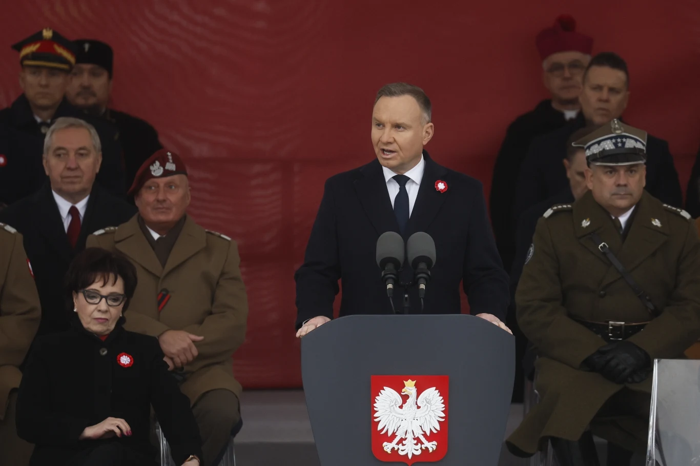 Prezydent Andrzej Duda na obchodach Święta Niepodległości na Placu Piłsudskiego w Warszawie Prezydent Andrzej Duda na obchodach Święta Niepodległości na Placu Piłsudskiego w Warszawie