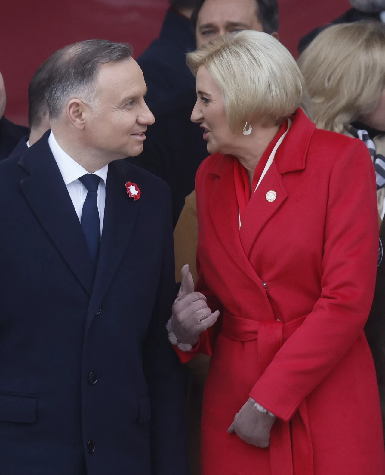 Agata Duda w czerwieni na Święto Niepodległości Agata Duda w czerwieni na Święto Niepodległości